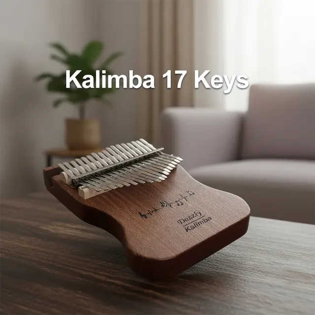 Professionelle Kalimba mit 17 Tasten Daumenklavier aus Sapele-Holz 3