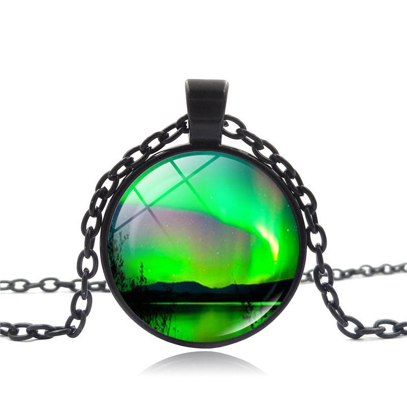 Aurora Borealis Gem Pendant Necklace