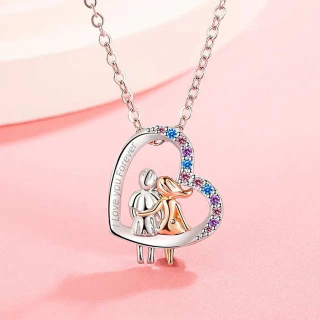 Rhinestone Heart Necklace 2
