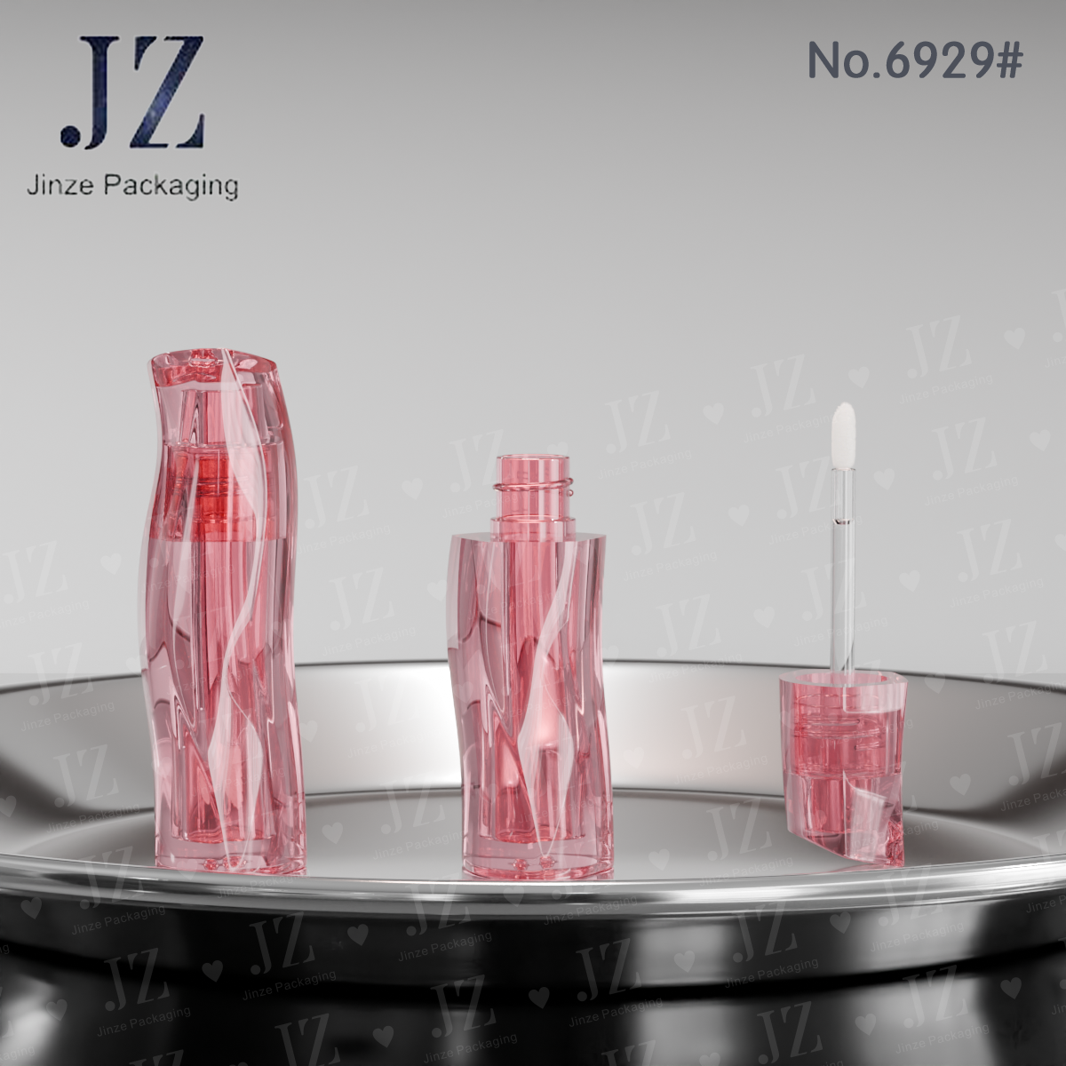 Transparenter Lipgloss-Tube in Kurvenform 4