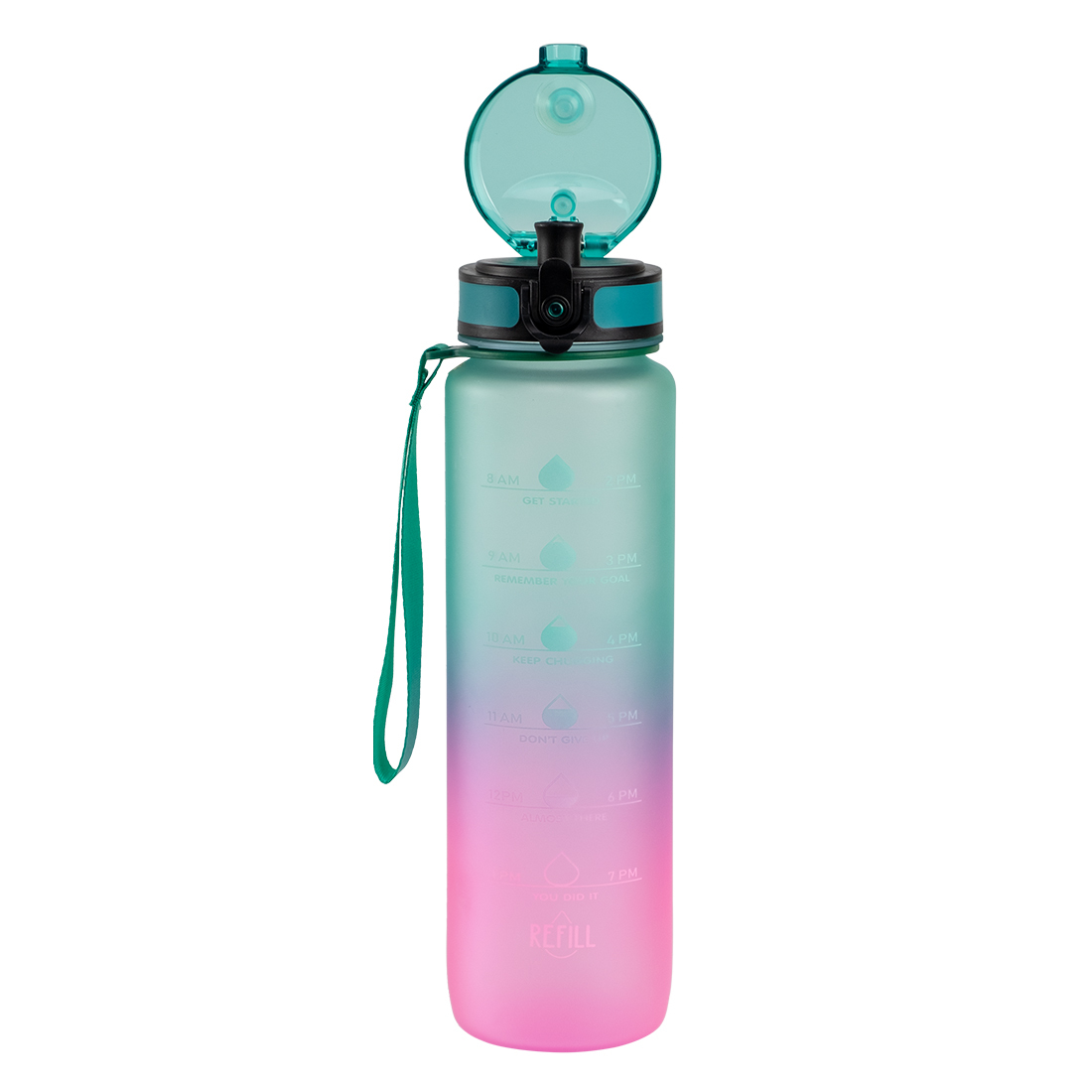 Trinkflasche mit Zeitmarkierung 4