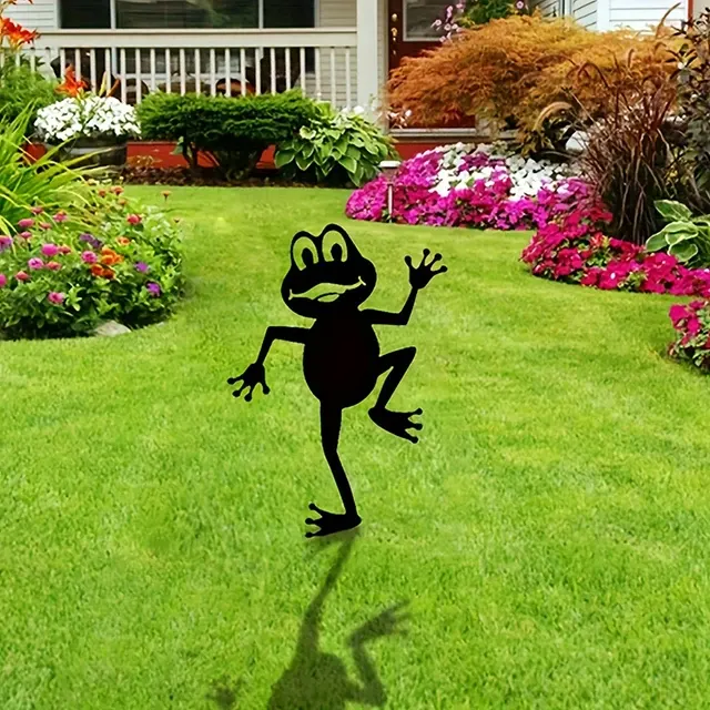 Metal Frog Garden Stake 3