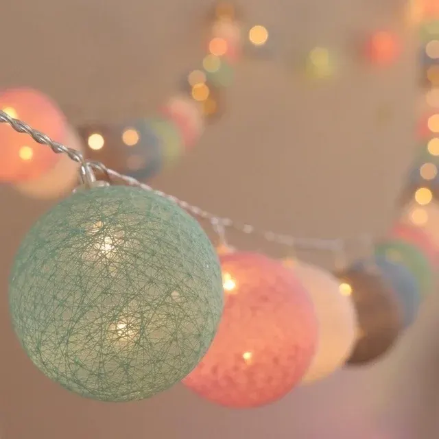 Cotton Ball String Lights 1