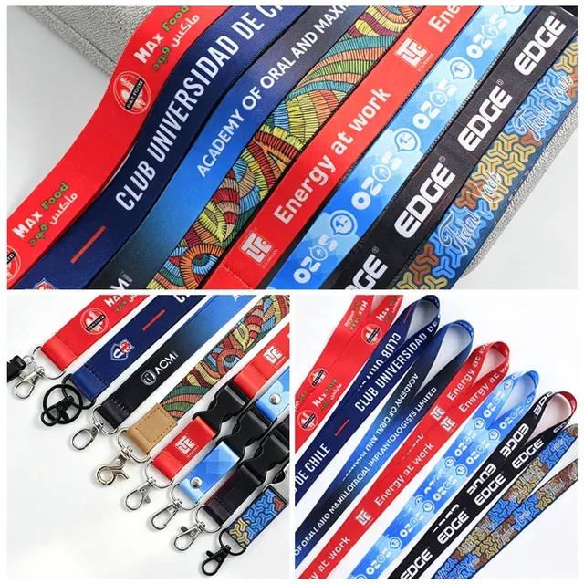 Printed Neck Sublimation Lanyards With ID Badge Holder 4