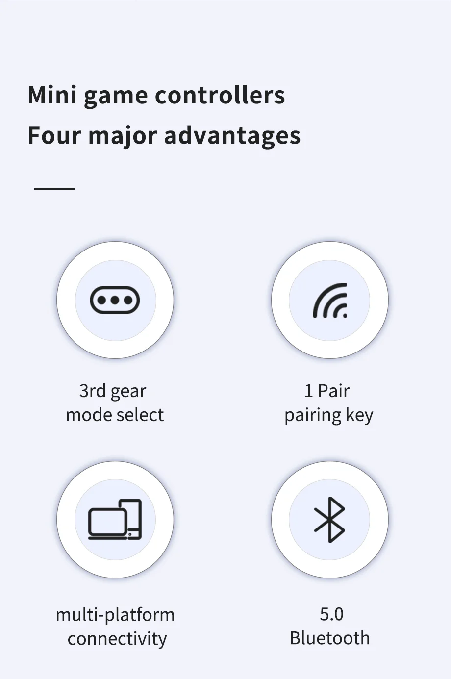 Mini Gamepad Gaming Control Bluetooth Für iPhone Android 3