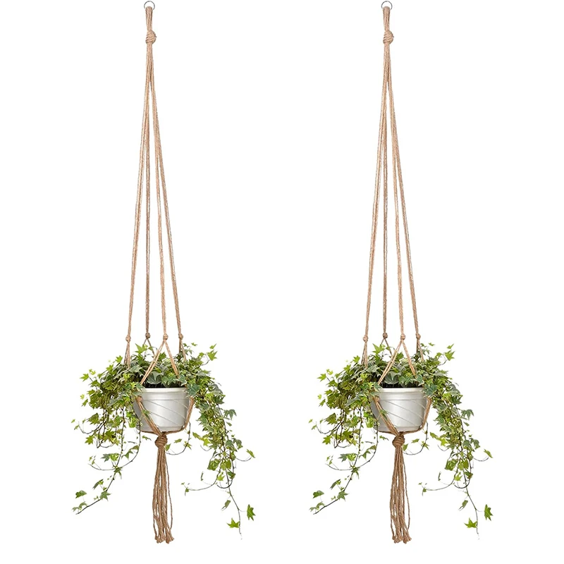Hängender Blumentopf Hängekorb Vasen mit Haken Kreative Makramee-Pflanzgefäße 3