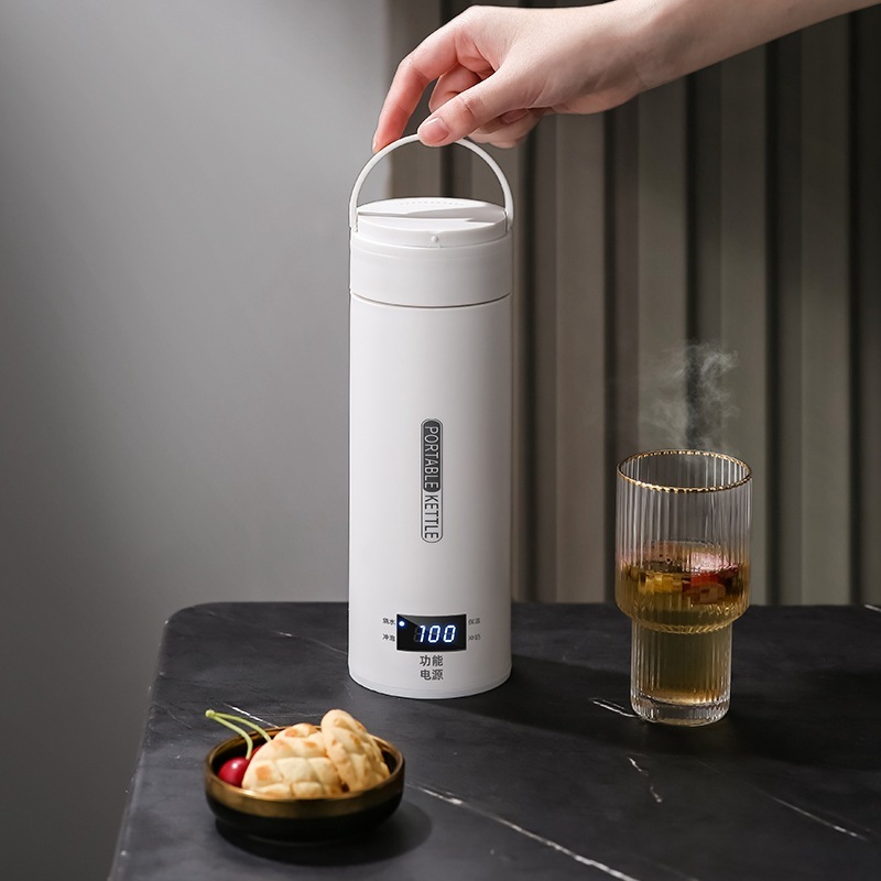 500ml Portable Heated Water Bottle Electric Cup Kettle 3