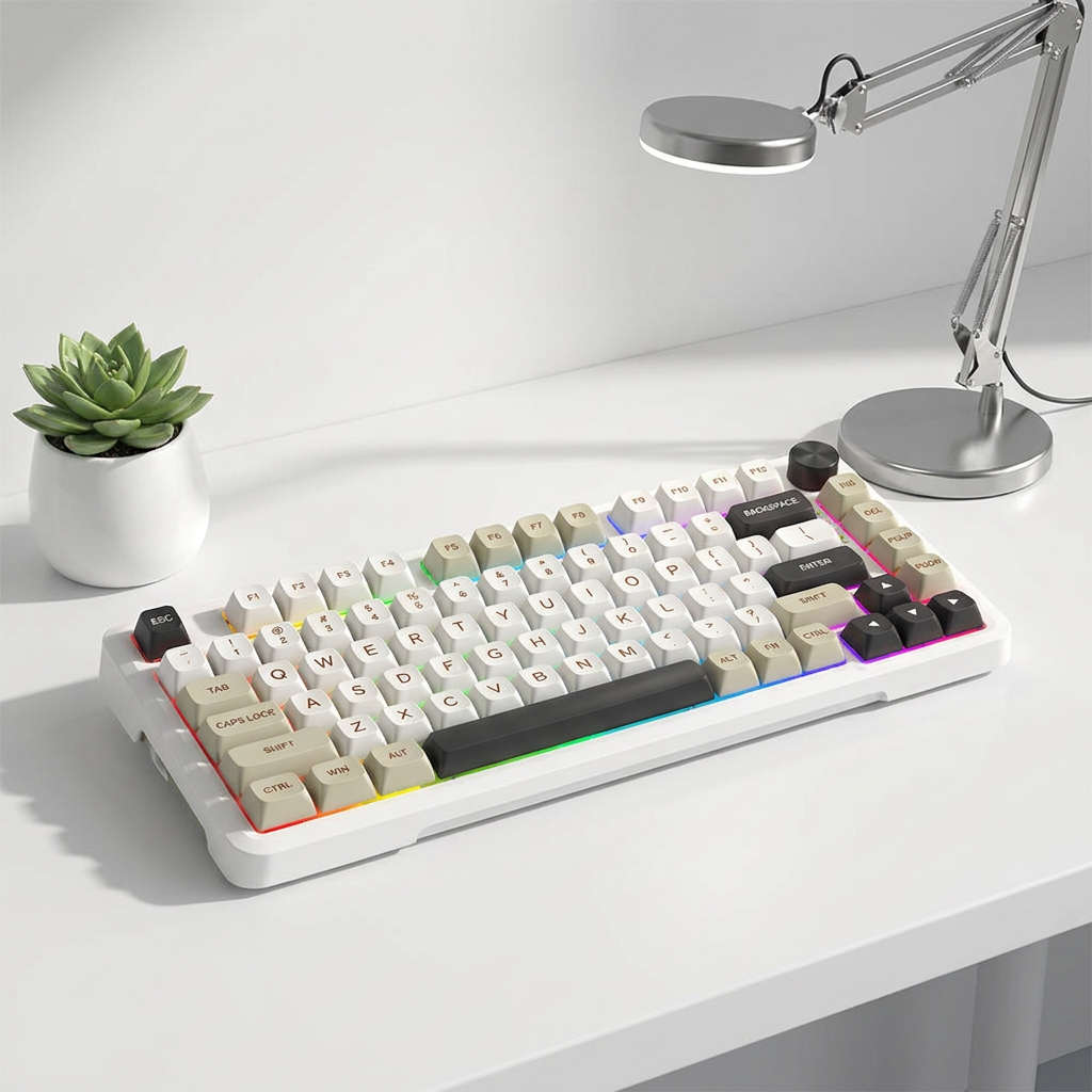 75% Wireless Gasket RGB Gaming Keyboard 81 Keys