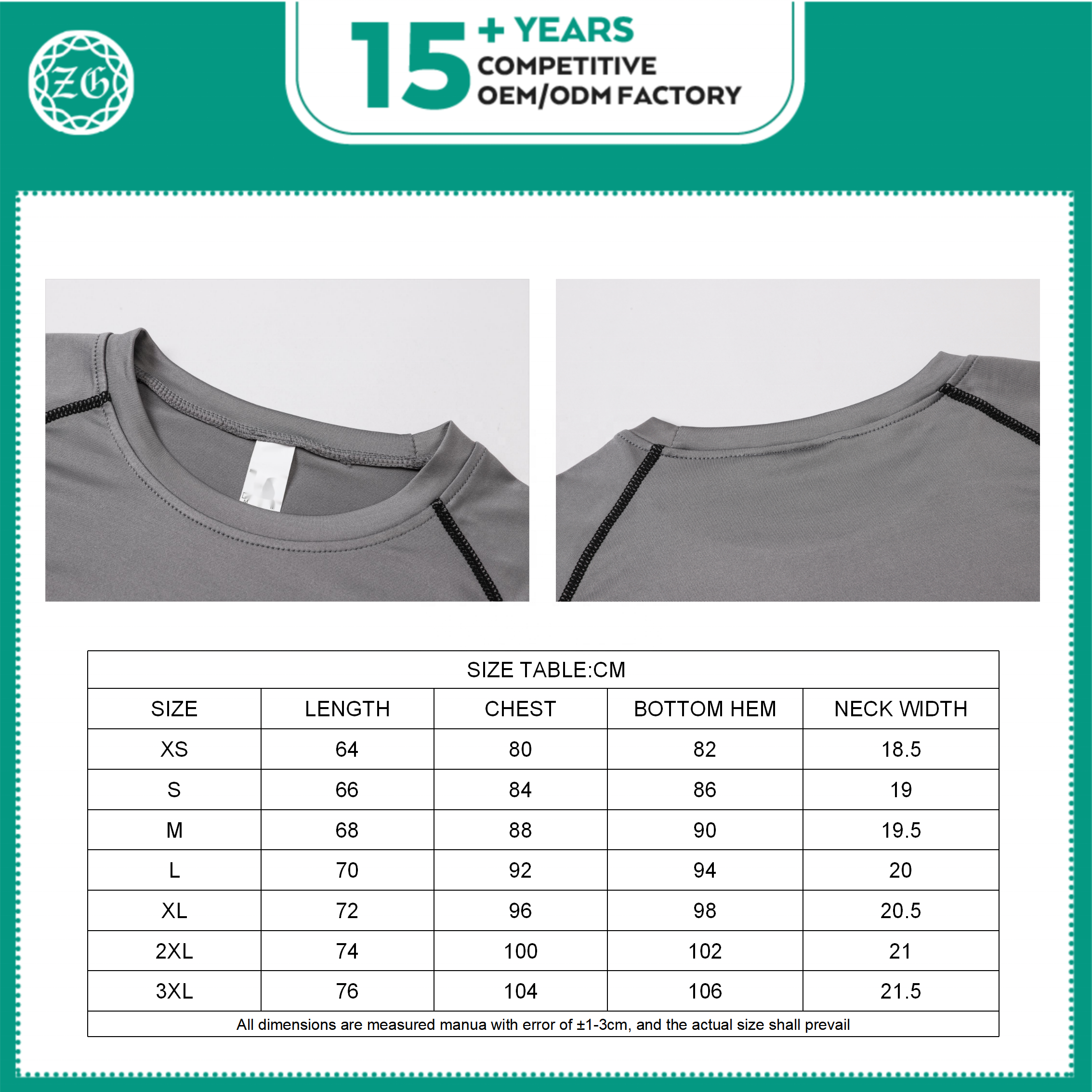 Breathable Men's Polyester Spandex Gym Shirt 4