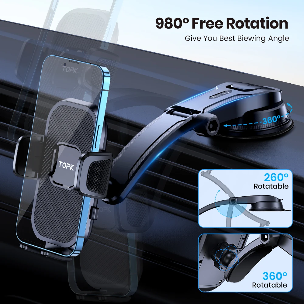 TOPK Auto-Handyhalterung für Armaturenbrett Handyhalter Ihr Auto iPhone 2