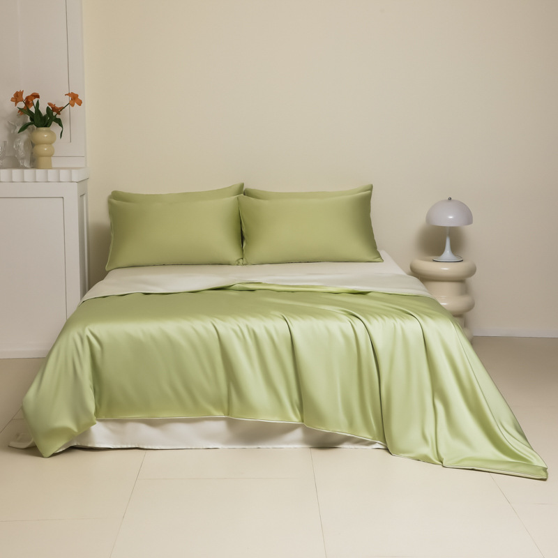 Washed Ice Silk Solid Color Silky Sleep Naked