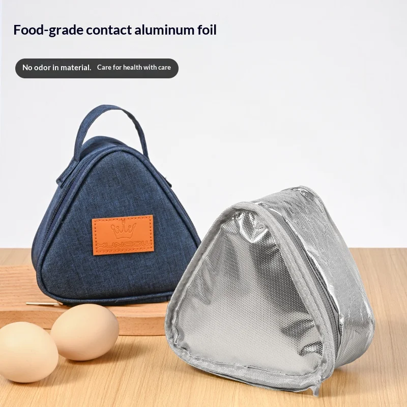Mini-Dreiecks-Thermo-Lunch-Tasche aus Aluminiumfolie Tragbare Isolierte Kühltasche für Studenten 3
