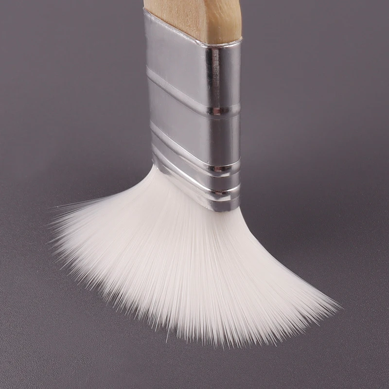 6 Pcs Nylon Holz Griff Pinsel Set Runde 3