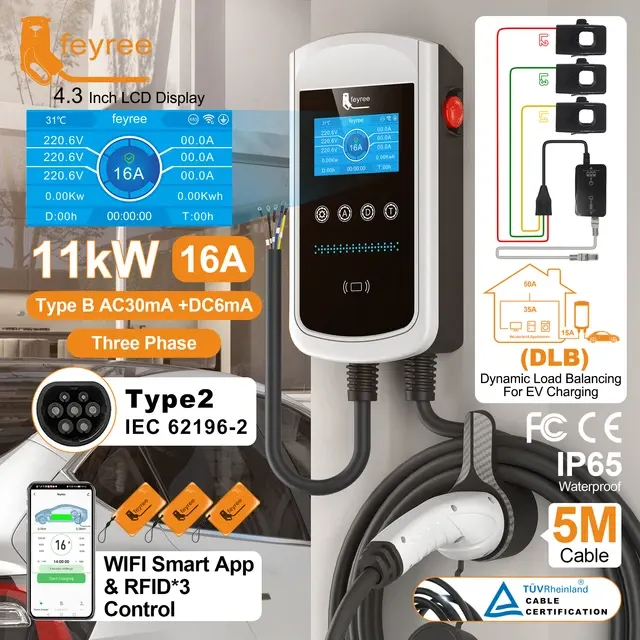 Type 2 EV Wallbox Charger 7kW 32A 4
