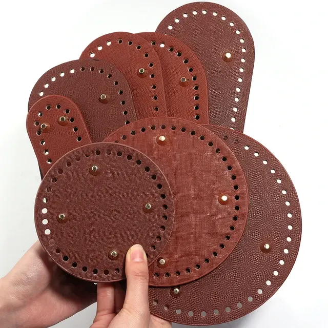 Round PU Leather Bag Base With Rivets 3