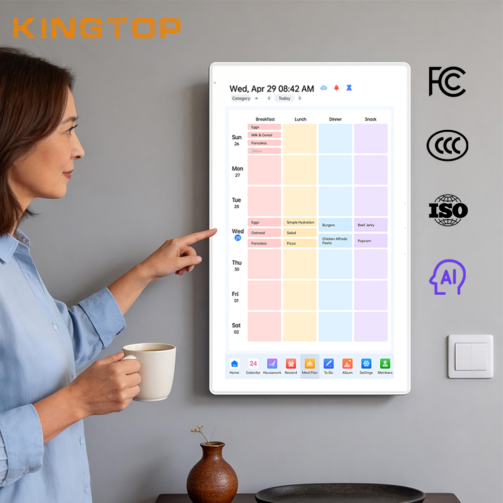 21.5 Inch Digital Calendar Wall Mount Android 15