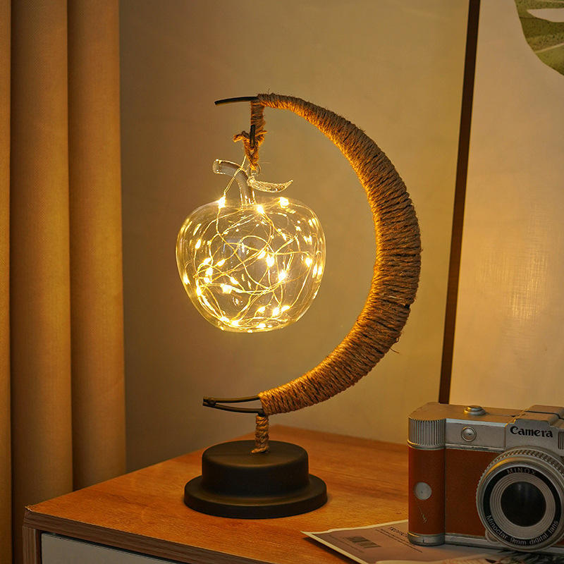 Iron Frame Half Moon Christmas Star Light 3