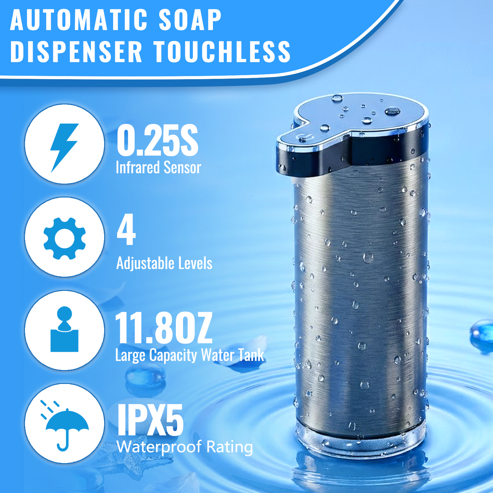 High Grade Luxury 304 Stainless Steel Touchless Automatic 3