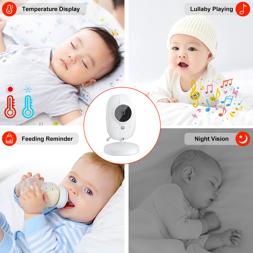 Baby Monitor 3.5-Inch Screen Night Vision 3