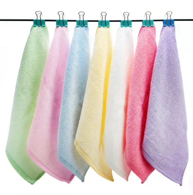 6-Pack White Bamboo Baby Washcloths 2