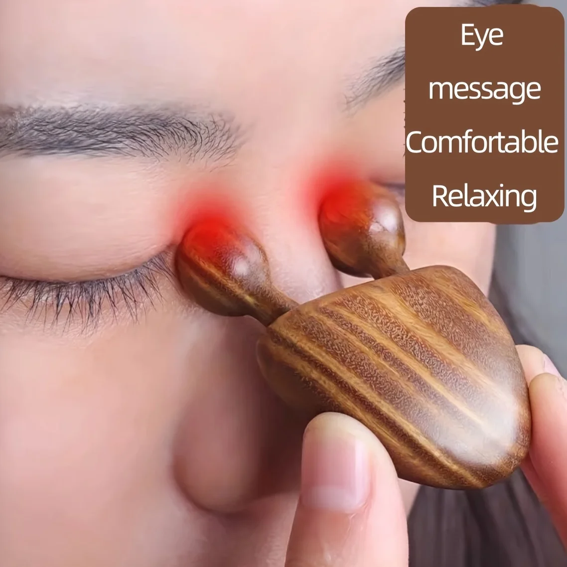 Sandalwood Facial Massage Tool with Eye Relief 2