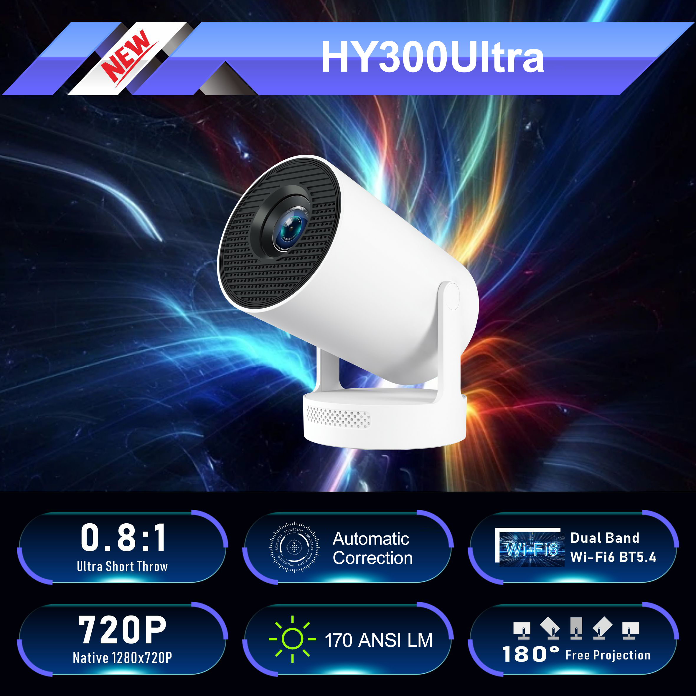 4K Outdoor Mini Projector with Speaker 2