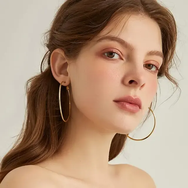 Stainless Steel Hoop Earrings for Women 40–70 mm 3