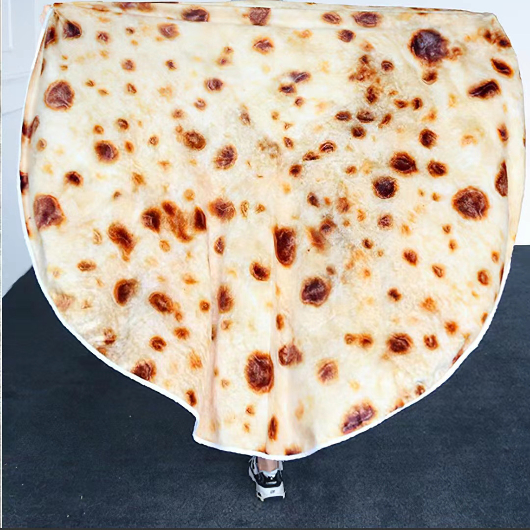 Weiche Burrito-Kuscheldecke, Pizza-Design 3