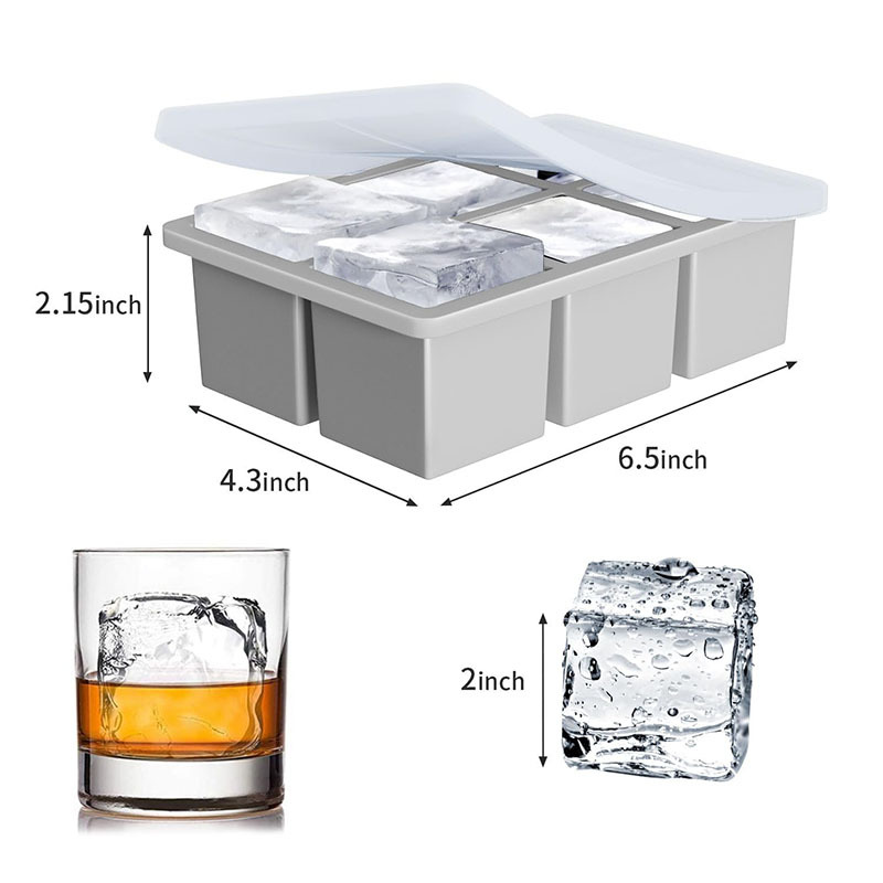 Stackable Silicone Ice Cube Tray with Lid 2