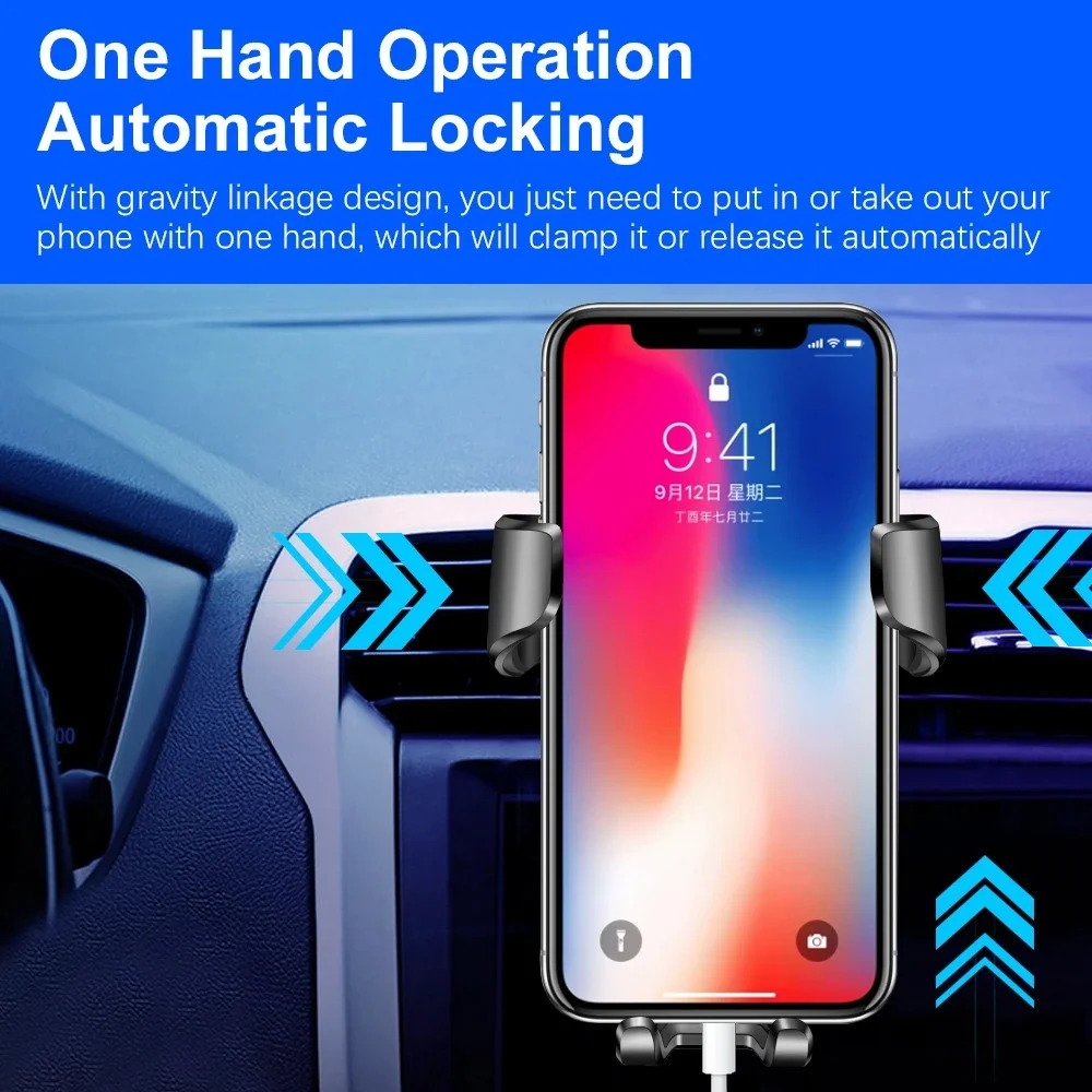 Schwerkraft Unterstützung Halterung Auto Handy Halter Air Vent