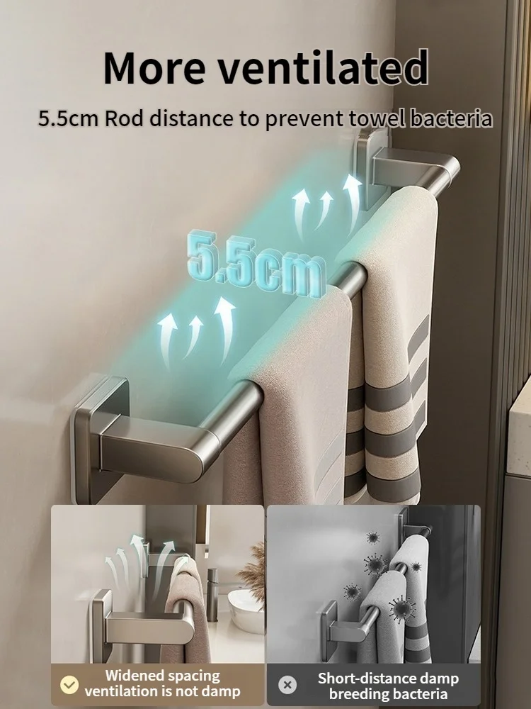 Keine Notwendigkeit Wände zur Installation zu Bohren Handtuchhalter 4