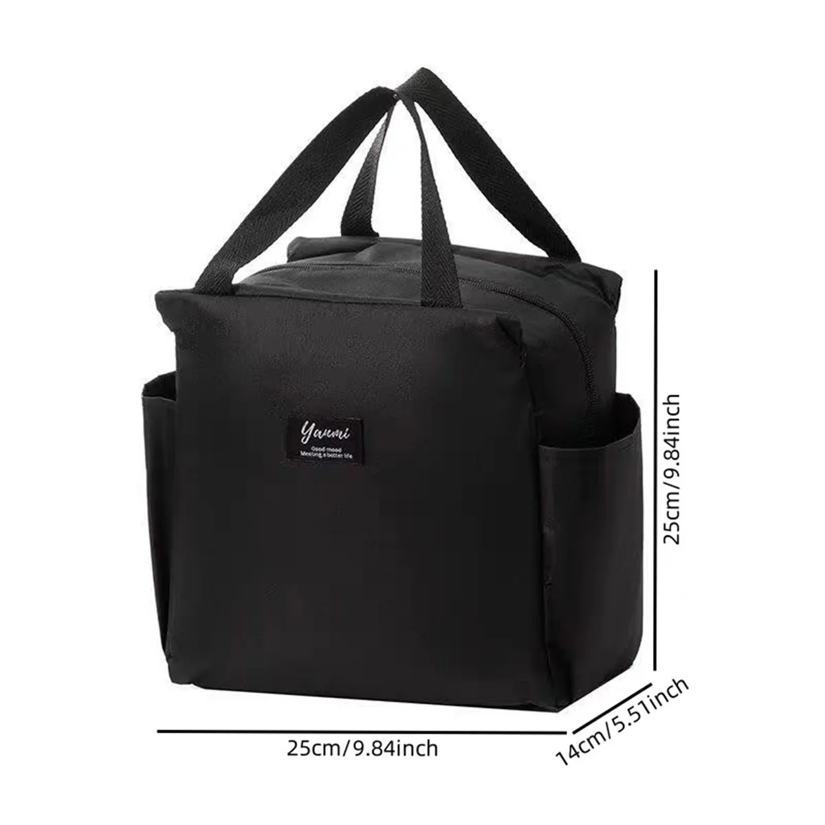 Tragbare Lunch-Tasche mit Doppel-Fächern Isolierte Canvas-Tragetasche für Schule 4