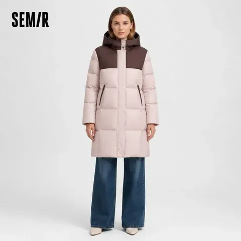 Damen-Daunenjacke lang