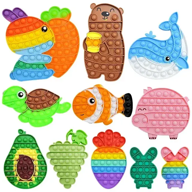 Rainbow Push Bubble Fidget Toy 2