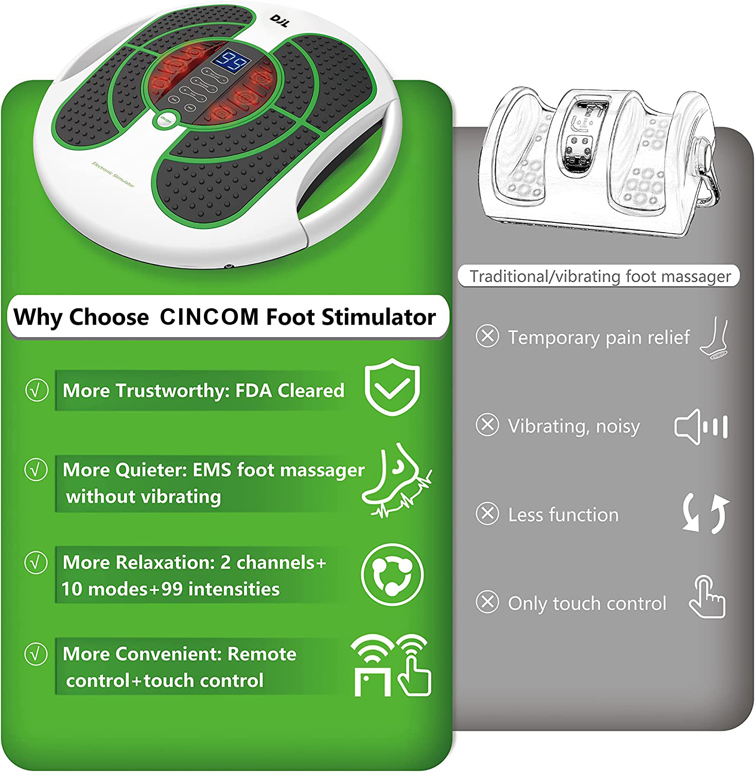 Electric Foot Massager with Heat 2