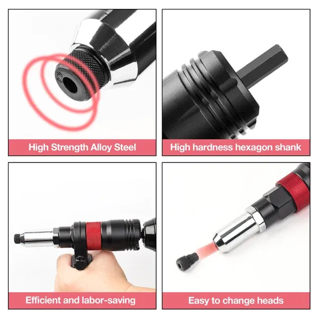 Rivet Gun Adapter For Drill 4