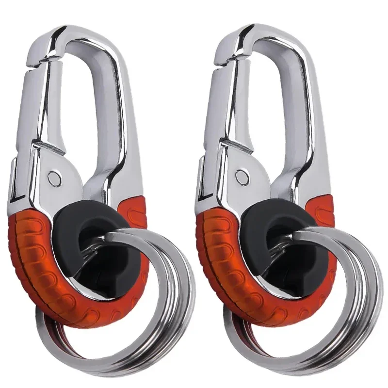 Schlüsselanhänger-Schnalle für Männer Edelstahl-Schlüsselanhänger Schlüsselanhänger Haken Outdoor-Karabiner Klettern 4