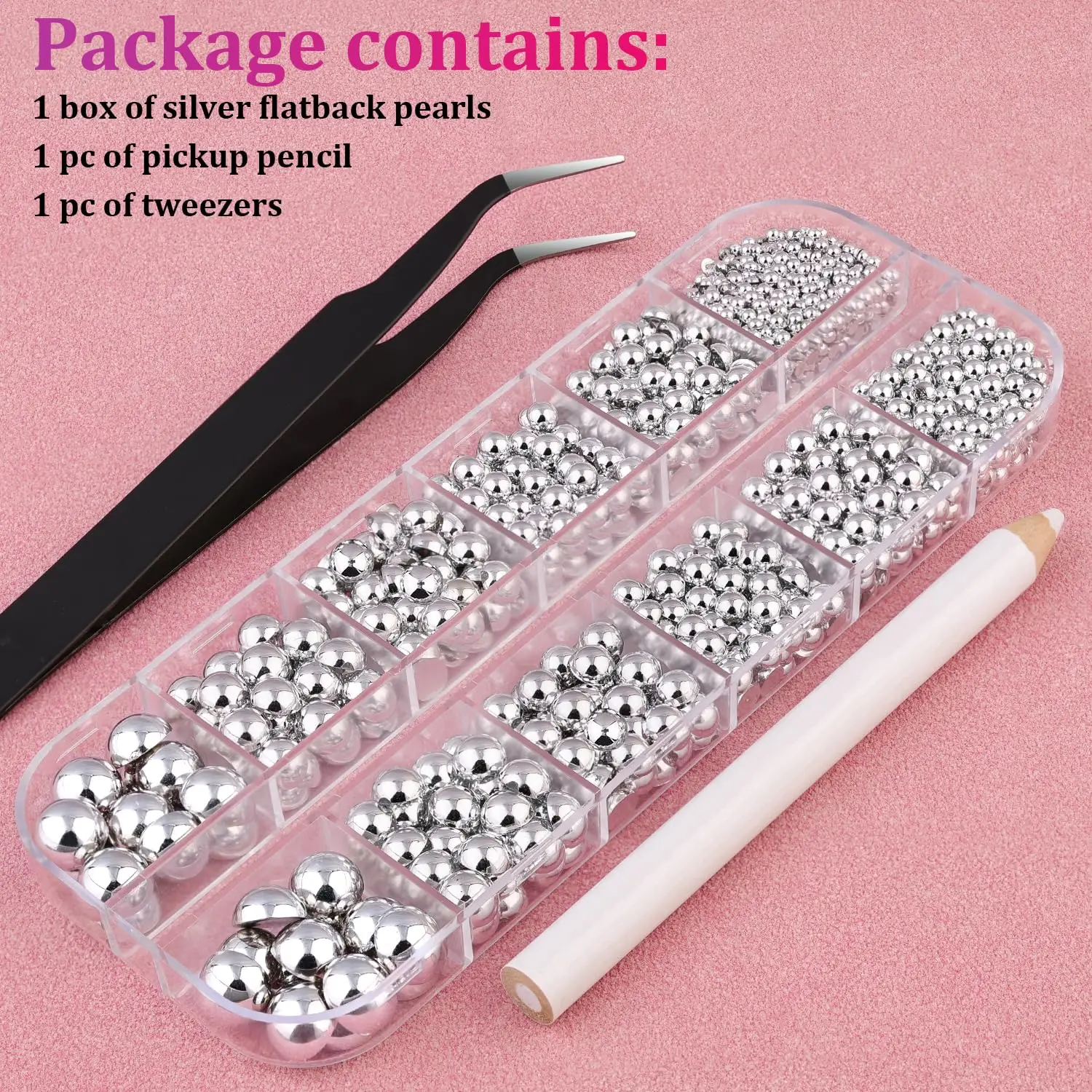 Shiny Silver Caviar Beads for Nail Art 3