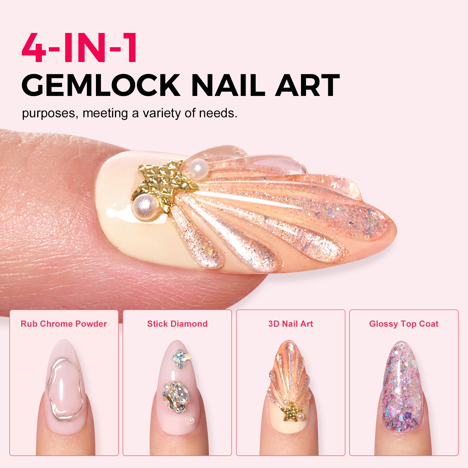 Multifunctional 3D Nail Art Gel High Shine Glossy 3