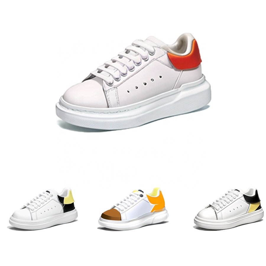 Ladies PU Platform White Sneakers Fashionable Casual Walking