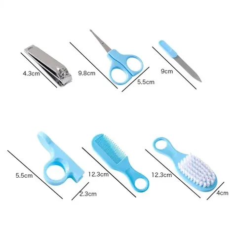 6-teiliges Baby-Pflegeset mit Nagelschere