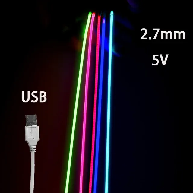 Ultradünner USB-COB-LED-Streifen, mehrfarbig 2