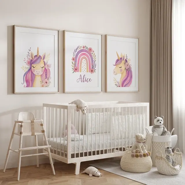 Einhorn-Leinwand-Wandbild 3