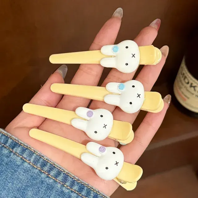 Cute Bunny Fringe Hair Clips Duckbill 3
