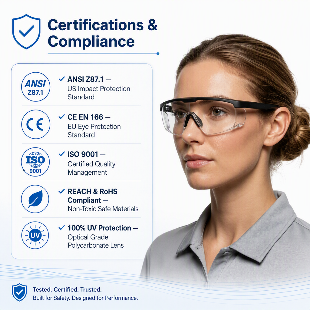 Polycarbonate Safety Goggles Transparent Lens 3