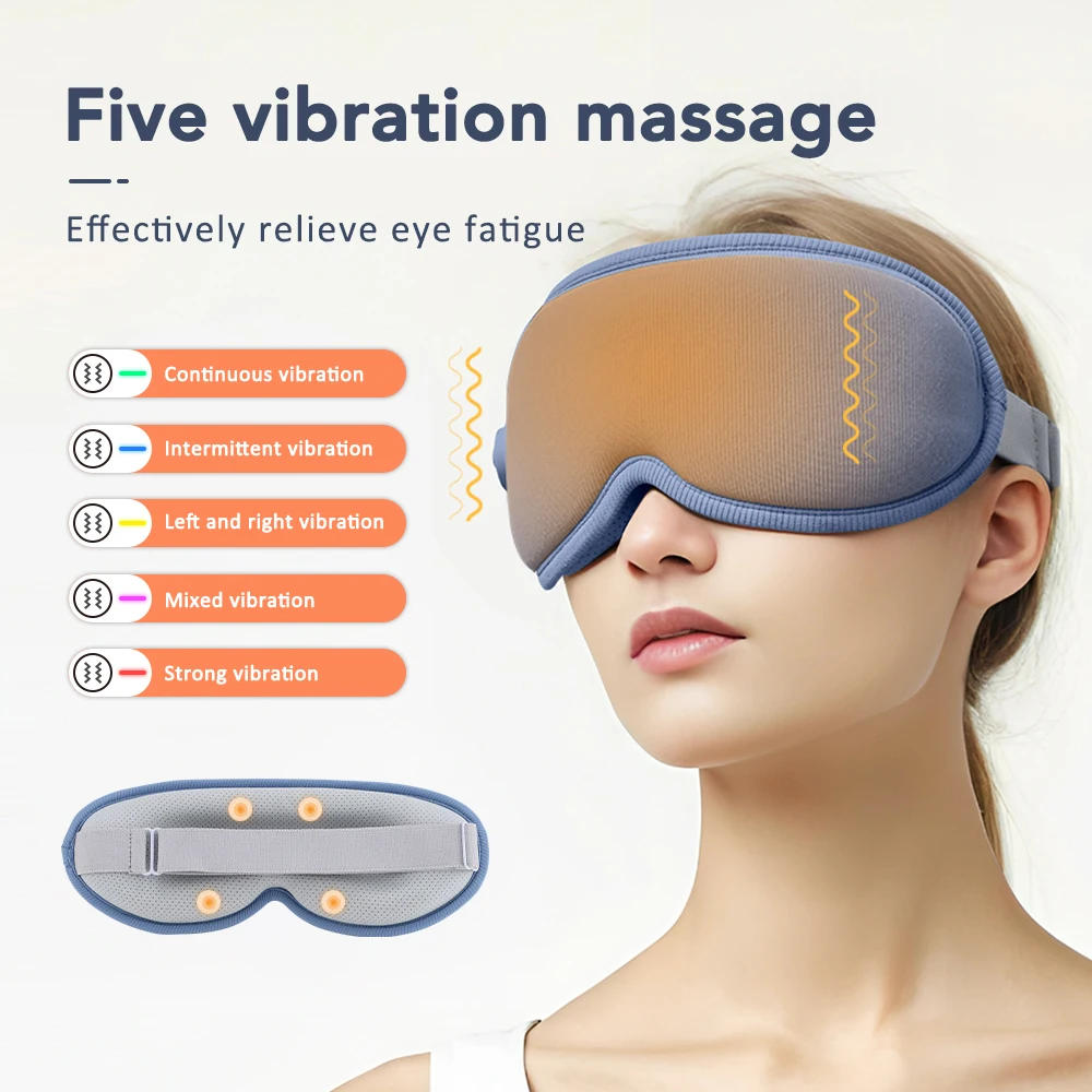 3D-Augenmassage-Maske 5 Vibrationsmodi 3-stufige Graphen-Heizung Augenringe Augenentspannung Elektrisches 2