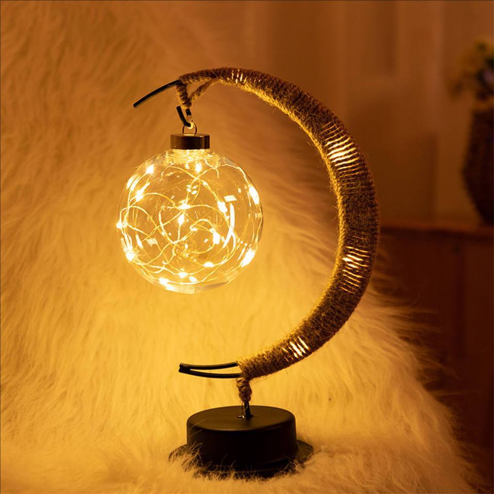 Dimmbare Halbmond-Tischlampe mit Islam-Dekor