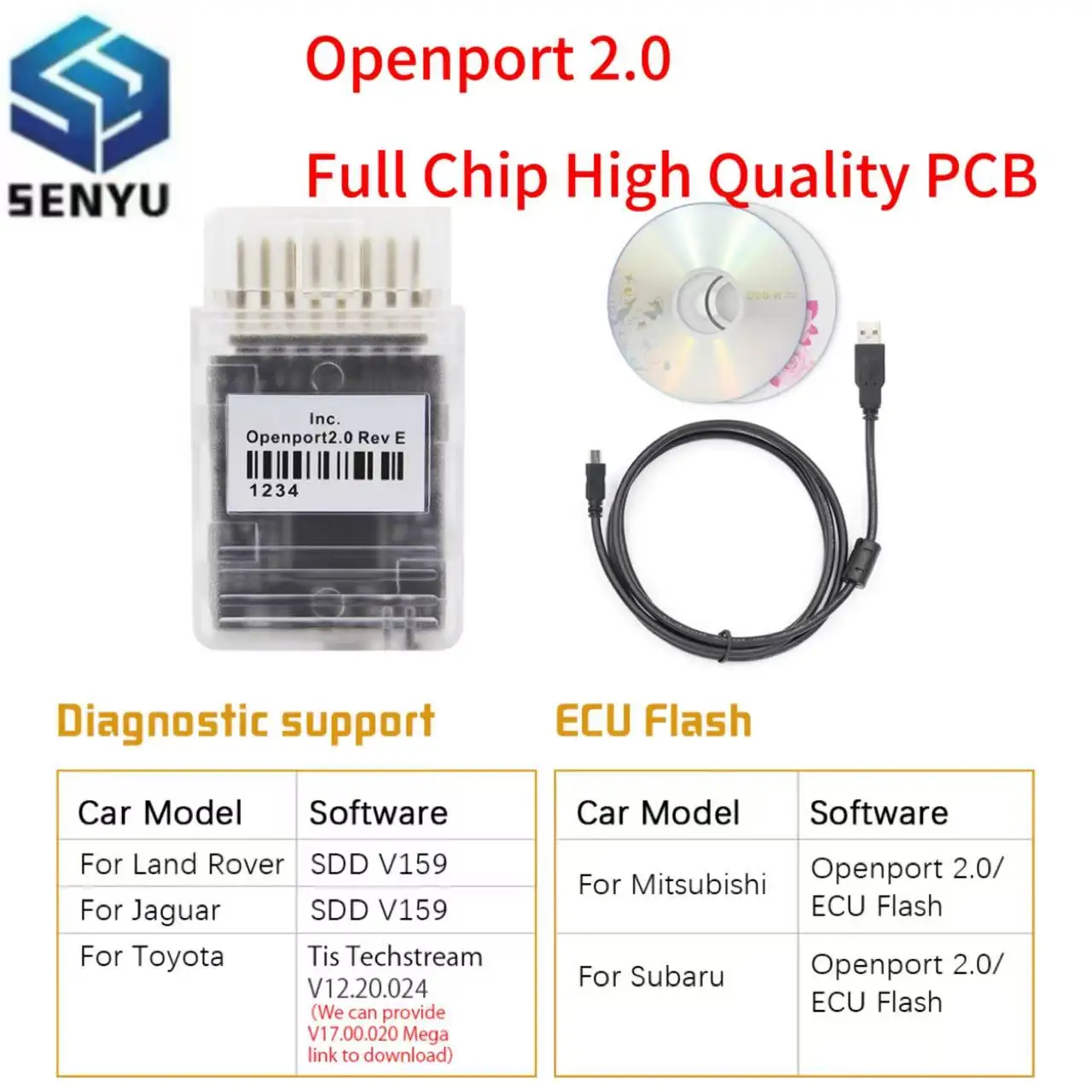 Neues Openport 2.0 ECU FLASH Chip-Tuning-Tool Vollchip OBD2 2
