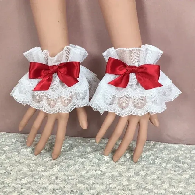 Bow Gloves With Fake Sleeves 2
