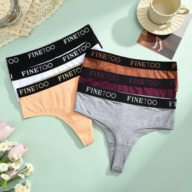 3-Piece Plus Size Seamless Cotton Thong Set 2